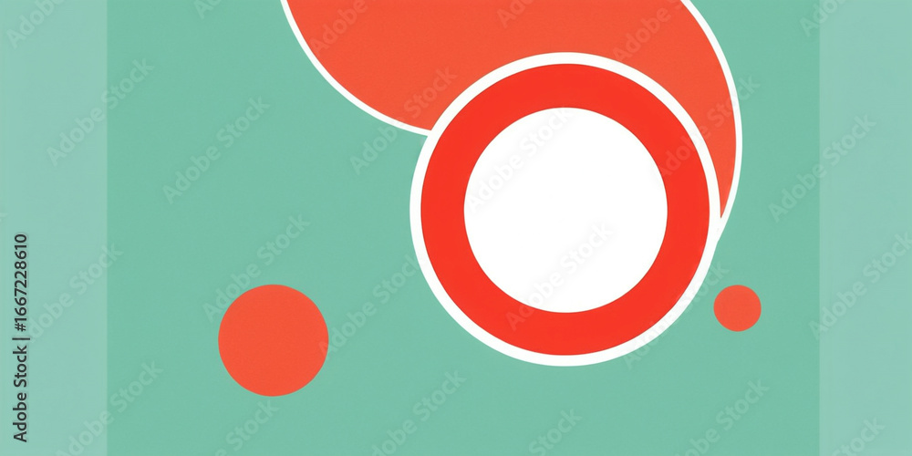 Poster bright swirls and circles create a vibrant abstract composition
