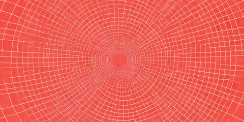 Fototapeta premium Intricate patterns emerge from vibrant red tiles in unique design