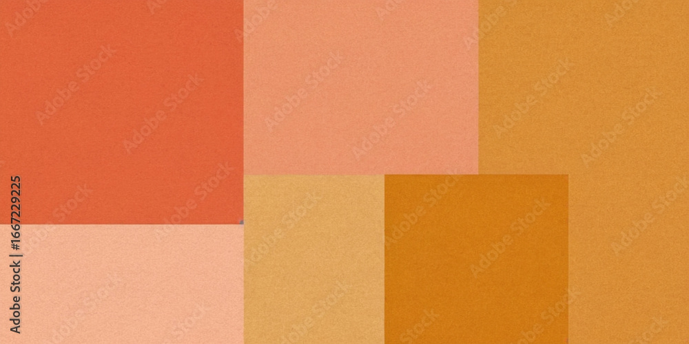 Poster warm-toned color blocks form a harmonious visual composition