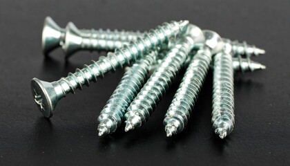 Close-up of several screws