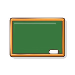 Green Chalkboard with Wooden Frame and Eraser Illustration for Educational Purposes School and Learning