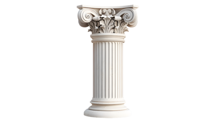 Ornate Corinthian Column with Acanthus Leaves and Volutes