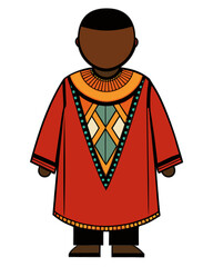 Dashiki Vector Illustration | African Traditional Clothing Design