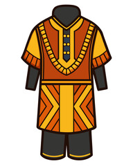 Naklejka premium Dashiki Vector Illustration | African Traditional Clothing Design