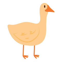 Cartoon goose illustration A delightful and charming feathered friend stands gracefully