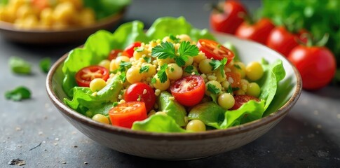 A vibrant and healthy maternity salad brimming with fresh, colorful ingredients, perfect for expectant mothers seeking nutritious and delicious food , expectant, meal