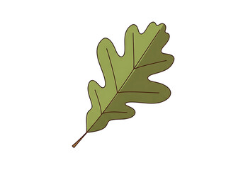 Obraz premium A stylized illustration of an oak leaf, set against a bold black backdrop.