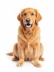 Obraz premium a smiling brown yellow golden retriever dog