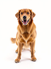 Obraz premium a smiling brown yellow golden retriever dog