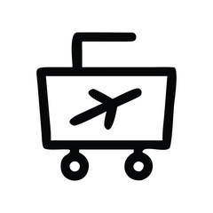 Shopping cart vector illustration icon for digital business design