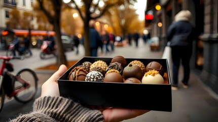 chocolates box in the market