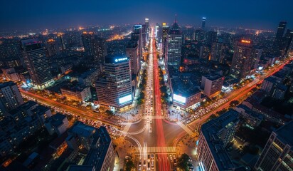 Fototapeta premium Stadt bei Nacht