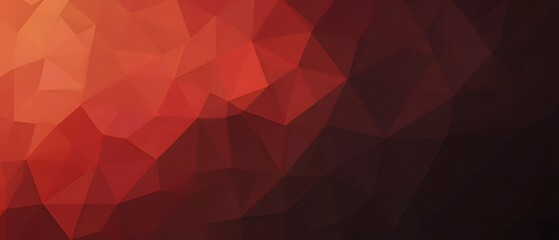Abstract Red and Black Geometric Low Poly Background