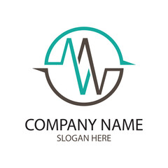 MW letter logo design, suitable for company logos