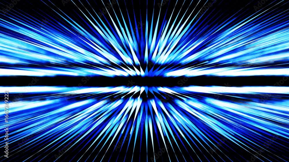 Poster abstract looped background as technological concept with many blue lines and nodes. sci-fi bg of glo
