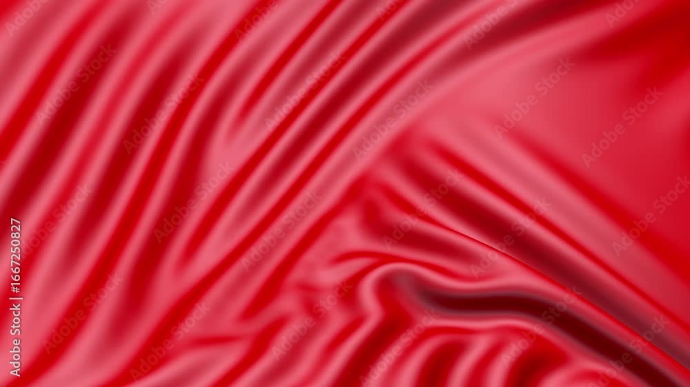 Poster red silk symphony: immerse yourself in a visual symphony of red silk as it gracefully moves and flow