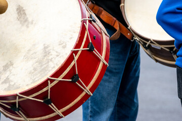 The Percussion Section of a Folk Band. Concept The heartbeat of the music.