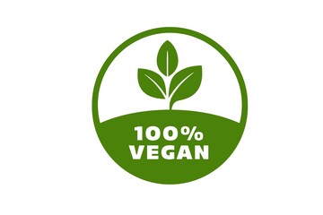 Stamp 100% vegan, eco friendly label