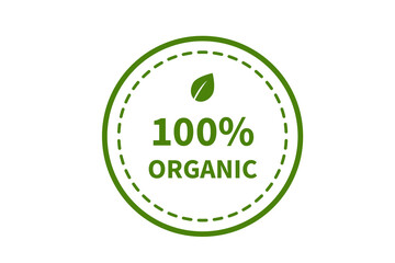 Stamp 100% organic, organic food label 