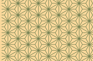 Fototapeta premium Asanoha Pattern Seamless Japanese Geometric Vector
