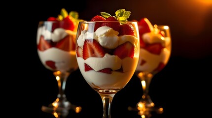 ice cream in glass