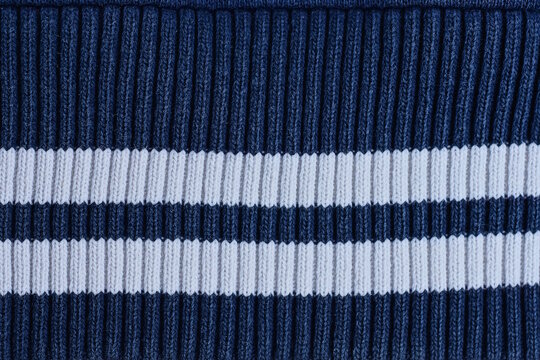 striped white blue elastic fabric texture on jacket clothes