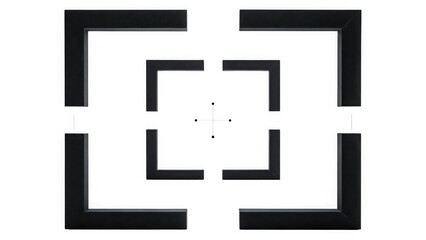 Fototapeta premium Minimalist abstract composition geometric shapes dark futuristic style