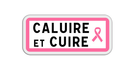 Panneau d'entrée Octobre Rose Caluire-et-Cuire, Métropole de Lyon, Auvergne-Rhône-Alpes