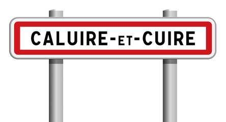 Panneau d'entrée Caluire-et-Cuire, Métropole de Lyon, Auvergne-Rhône-Alpes