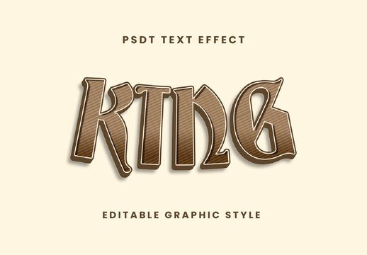 Brown Flat Victorian Font Vintage Striped Text Effect