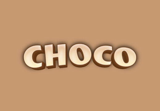Brown Font Cartoon Bold Funny 3D Text Effect