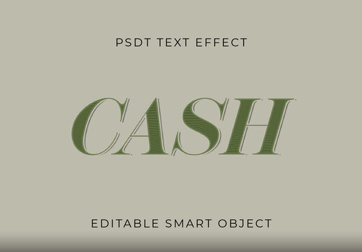 Green Currency Font Serif Cash Money Text Effect