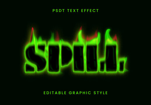 Green And Brown Steel Rusty Font Grunge Industrial Text Effect