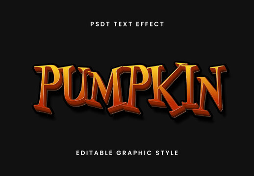Orange Halloween Font Pumpkin Horror 3D Comic Text Effect