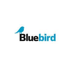 Blue bird Logo icon flat vector design