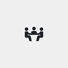 Office meeting Logo icon flat vector design