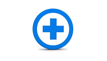 Fototapeta premium Blue Medical Cross Symbol.