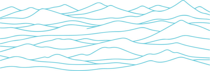 Abstract teal and aqua wavy lines pattern with subtle pink and purple hues on