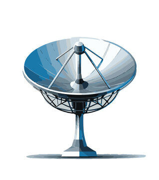"Photorealistic 3D Render of a Futuristic Satellite Dish with Metallic Reflective Surface"