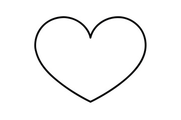 one line continuous vector icon of a heart  elegan