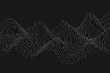 Monochrome Digital Wave Lines
