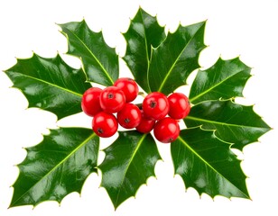 Holly sprigs with red berries