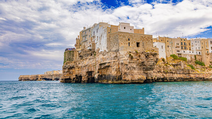 Polignano a mare in Apulia Puglia region in south Italy
