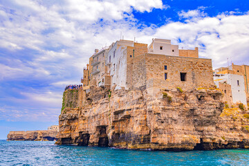 Fototapeta premium Polignano a mare in Apulia Puglia region in south Italy