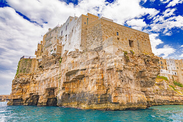 Polignano a mare in Apulia Puglia region in south Italy