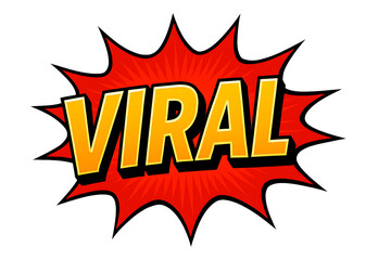 Viral Comic Book Style Word Bubble.