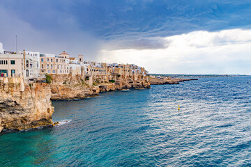 Fototapeta premium Polignano a mare in Apulia Puglia region in south Italy