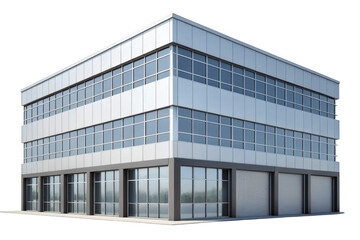 Obraz premium Modern office building isolated on transparent background