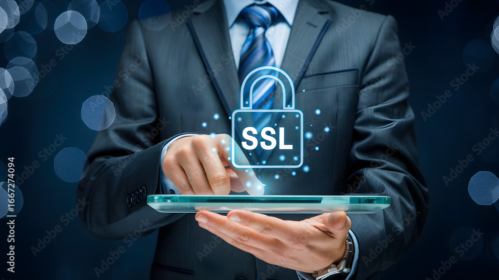 Poster secure your digital world with advanced ssl protection technology
