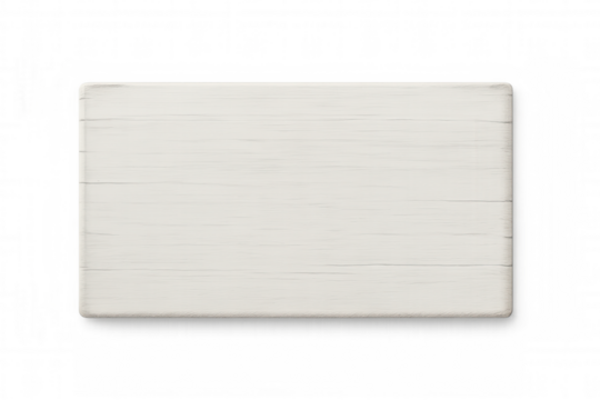 Authentic white wooden sign with a transparent background, ideal for personalizing with text or designs